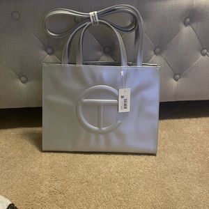 Telfar authentic medium silver tote